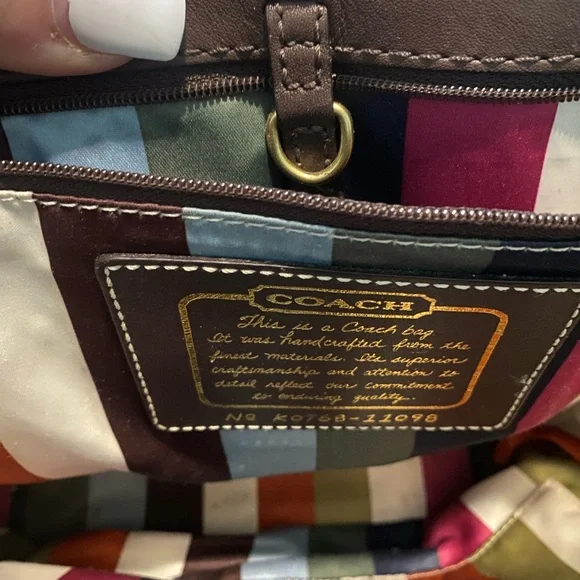 Coach Brown and Tan Signature Tote - Picture 6 of 7